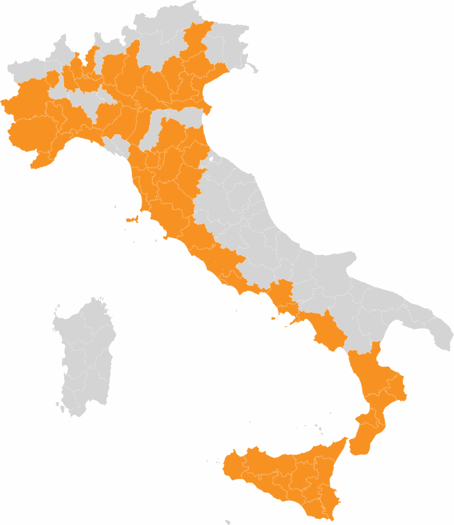 Copertura territoriale impianti termici